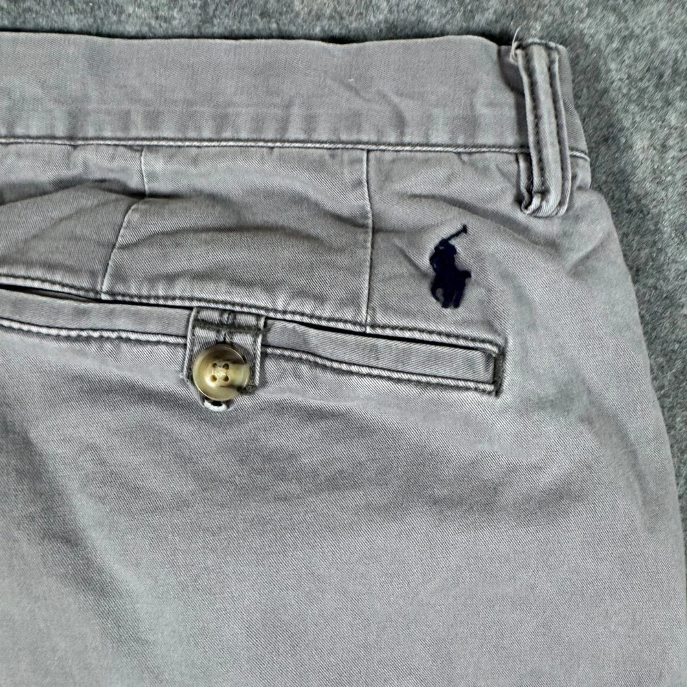 Polo Ralph Lauren Pants Mens 34x32 (34x30) Grey Stretch Straight Chino Trousers